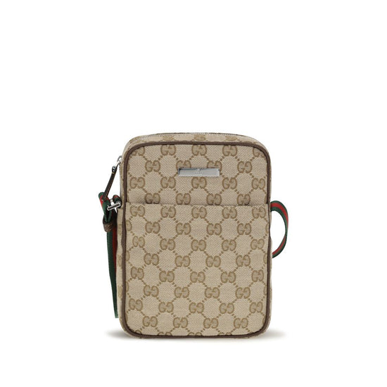 Beige Fabric Shoulder Bag