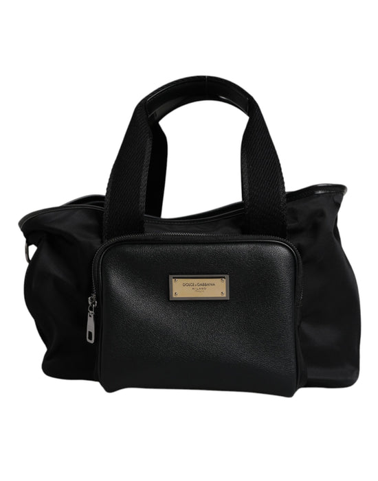 Black Shoulder Strap Pet Carry Logo Plaque Bag